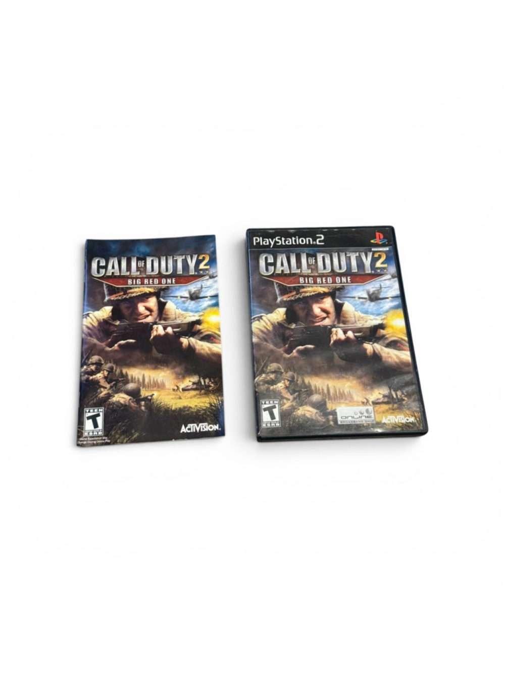 Activision Call of Duty 2 Big Red One PS2 Video Game Case and Manual Only
